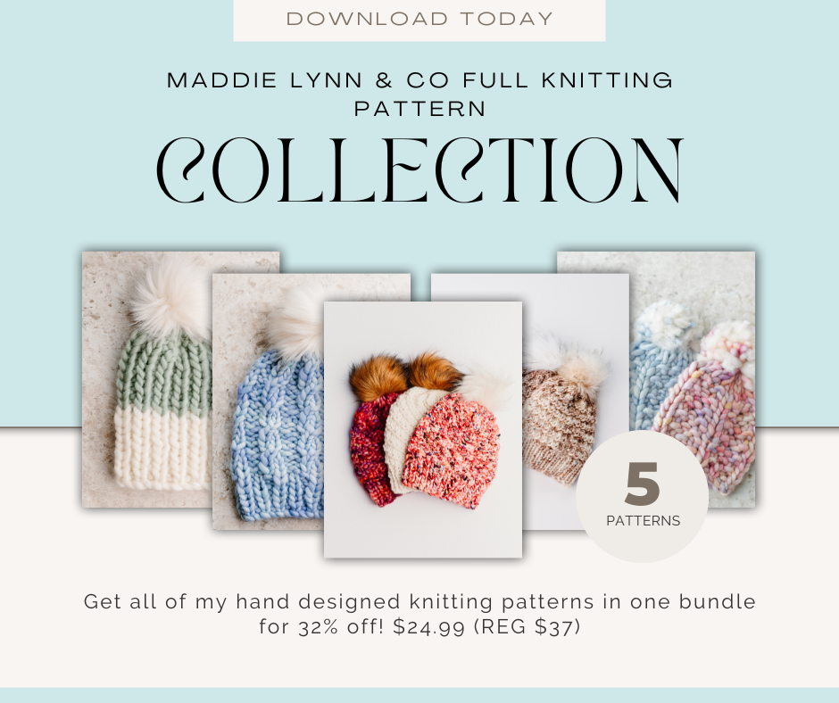5 Patterns Maddie Lynn & CO Knitting Pattern Collection - 5 Patterns - LIMITED TIME OFFER