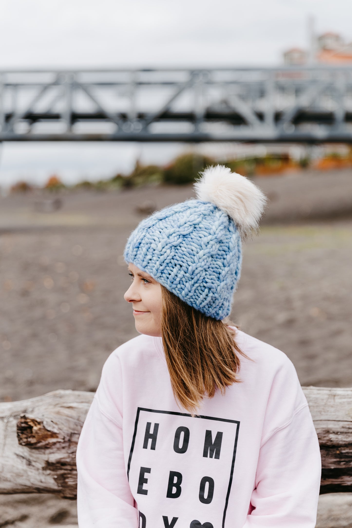 Uptown Girl Knit Beanie - Blue Haze
