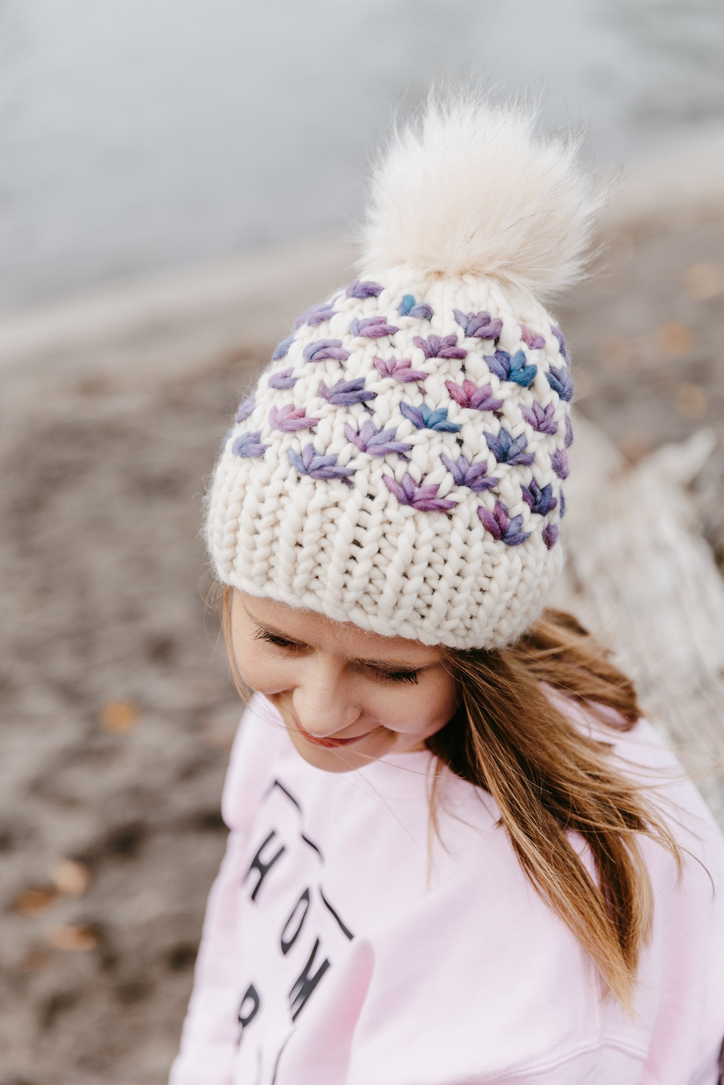 Amethyst Lotus Flower - Luxury Beanie