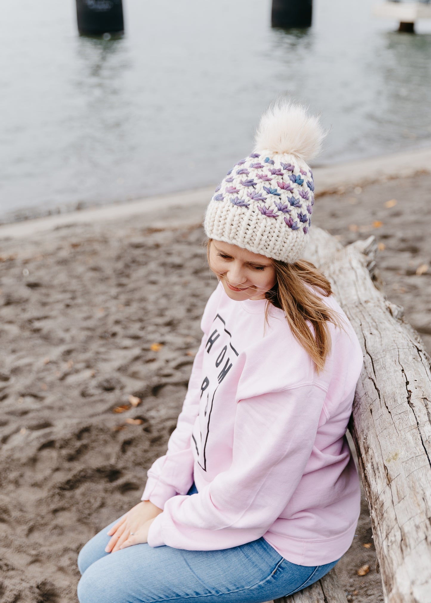Amethyst Lotus Flower - Luxury Beanie