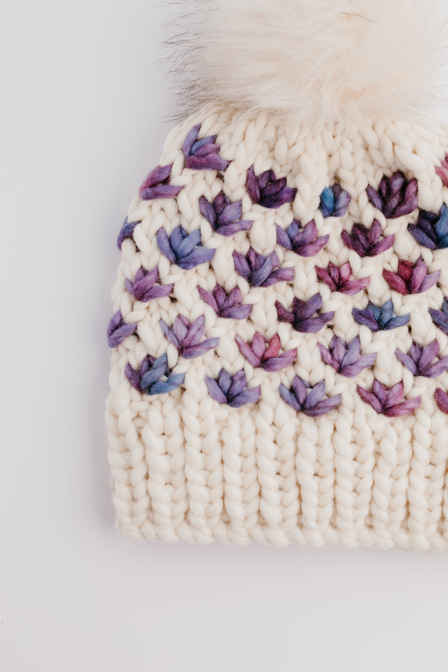 Amethyst Lotus Flower - Luxury Beanie