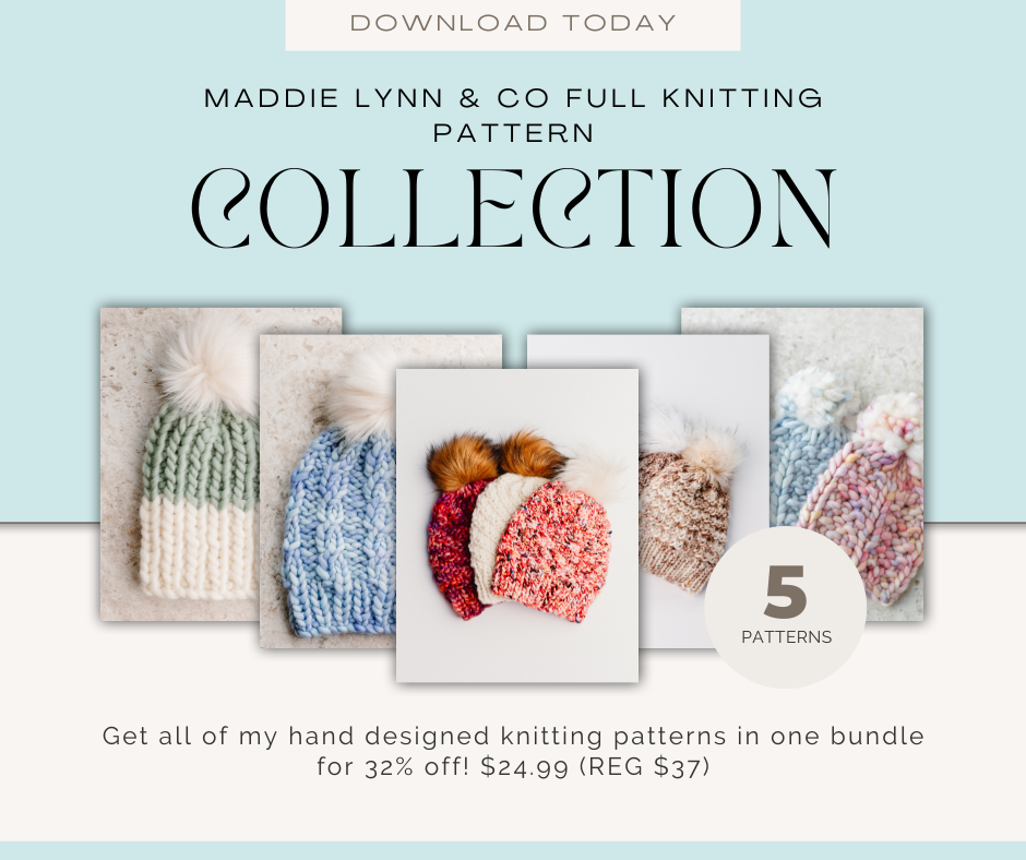 5 Patterns Maddie Lynn & CO Full Knitting Pattern Collection - 5 Patterns - LIMITED TIME OFFER