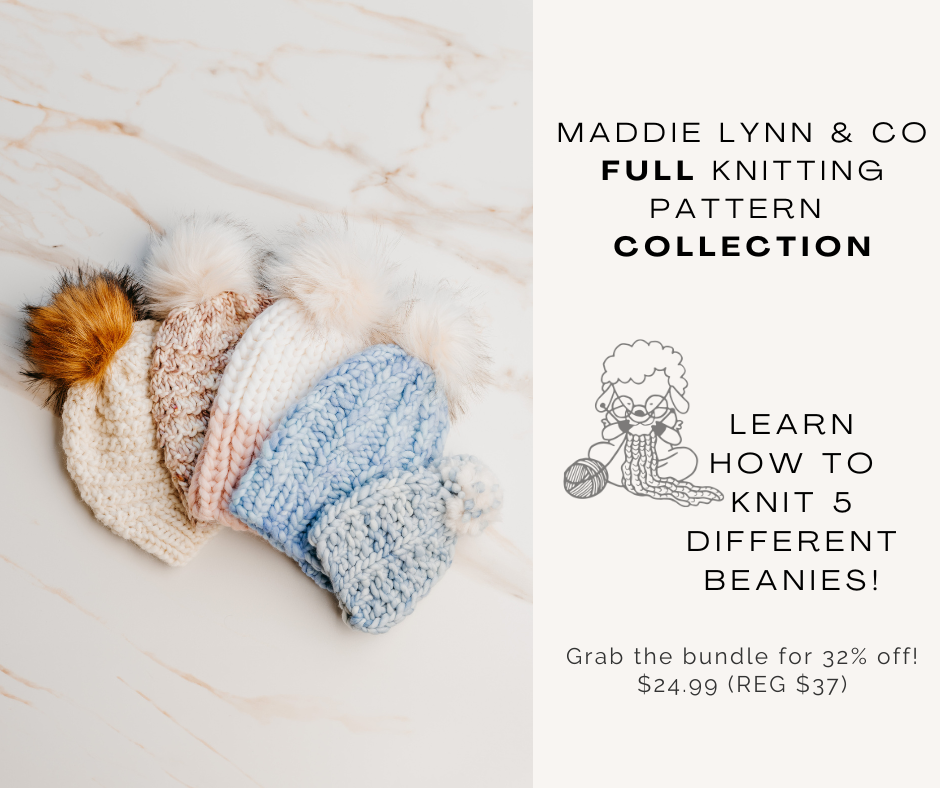 5 Patterns Maddie Lynn & CO Full Knitting Pattern Collection - 5 Patterns - LIMITED TIME OFFER