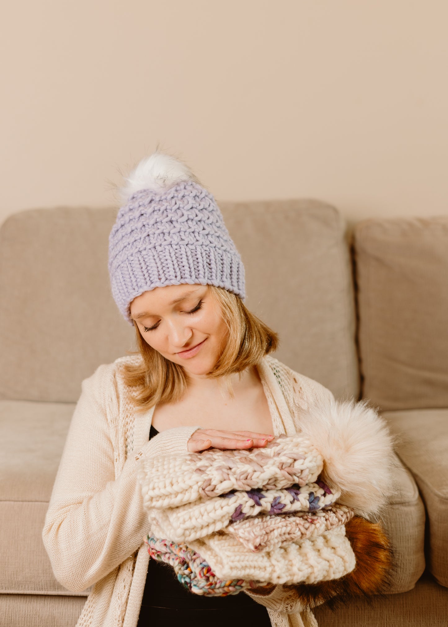 Make Waves Beanie - Lavender Haze